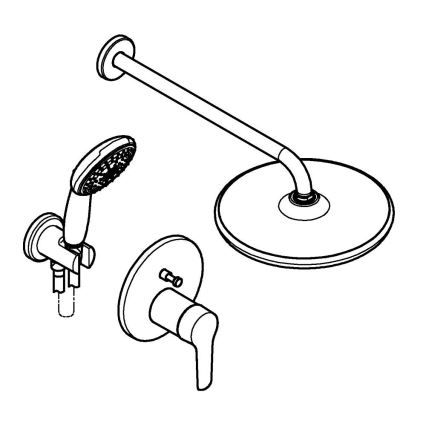 GROHE 25292000 - Podomietkový sprchový systém START VITALIO START 250 chróm