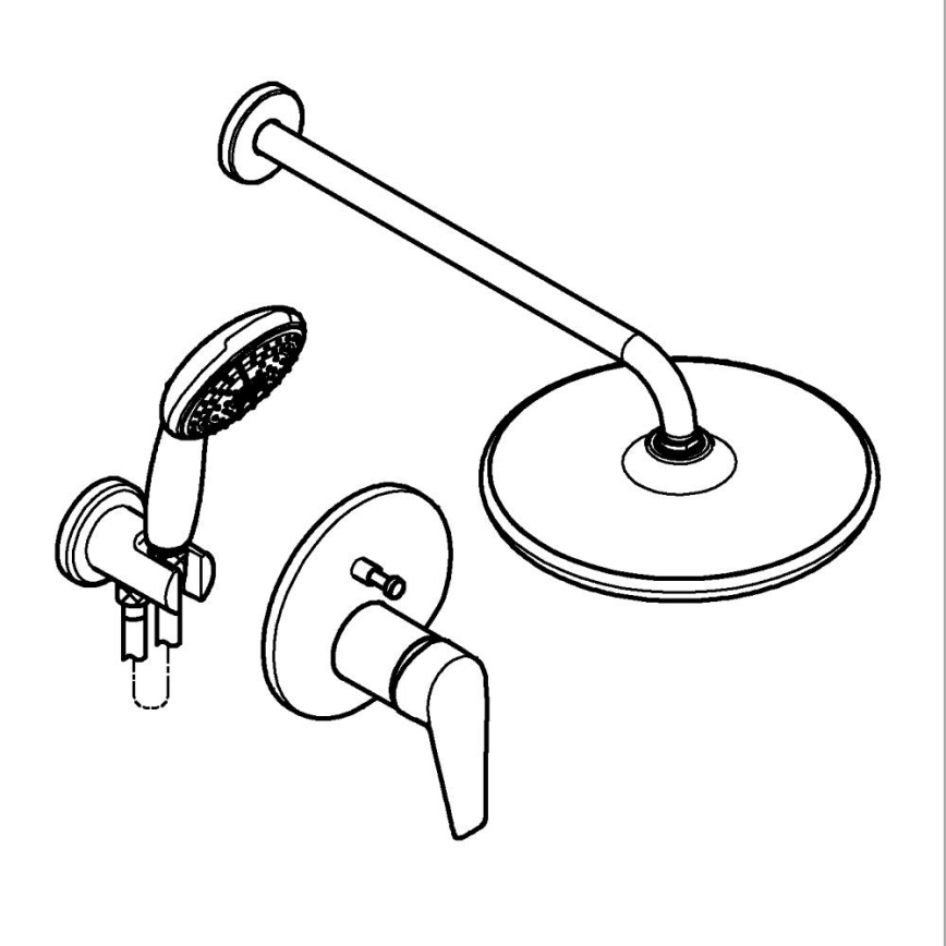 GROHE 25293000 - Sprchová súprava START EDGE 250 mm lesklý chróm