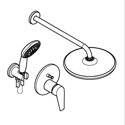 GROHE 25293000 - Sprchový set START EDGE 250 mm lesklý chróm