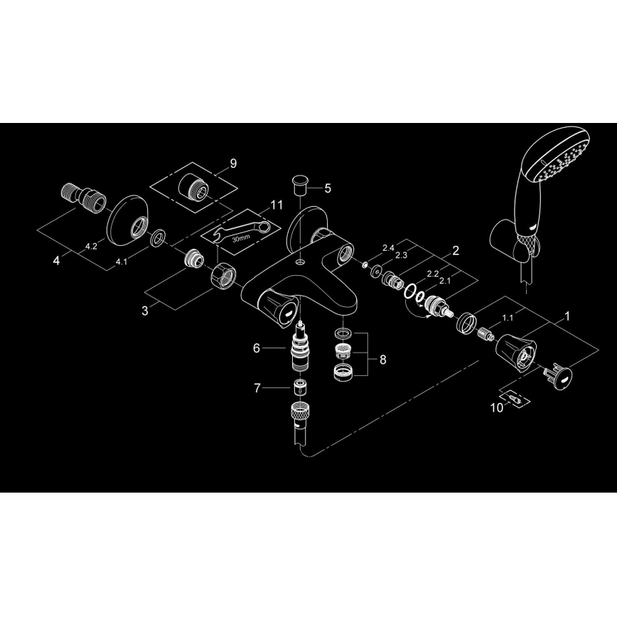 GROHE 2546010A - Vaňová batéria COSTA L DN 15 lesklý chróm