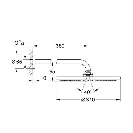GROHE 26066DC0 - Sprchová hlavica RAINSHOWER COSMOPOLITAN 310/380 mm, nerezová oceľ