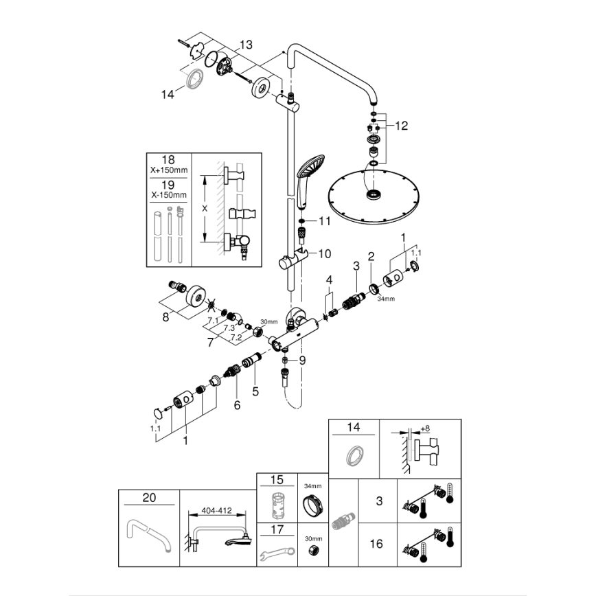 GROHE 26075DL0 - Sprchový systém EUPHORIA SYSTEM 310 bronzový