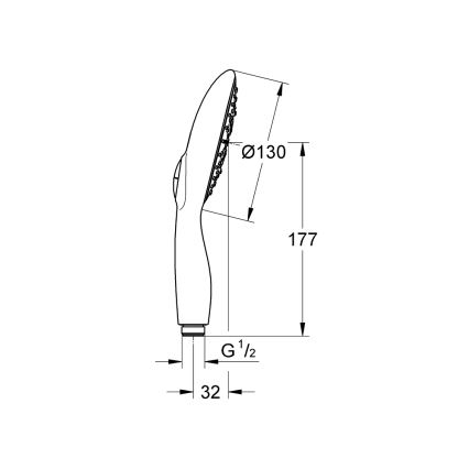 GROHE 26107000 - Ručná sprcha VITALIO RAIN 130 mm, lesklý chróm