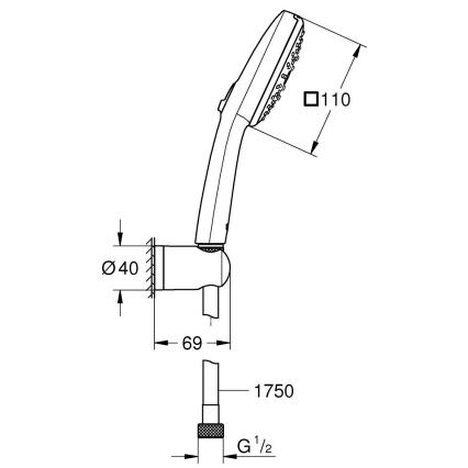 GROHE 26176001 - Sprchová súprava VITALIO COMFORT 110 110 mm lesklý chróm