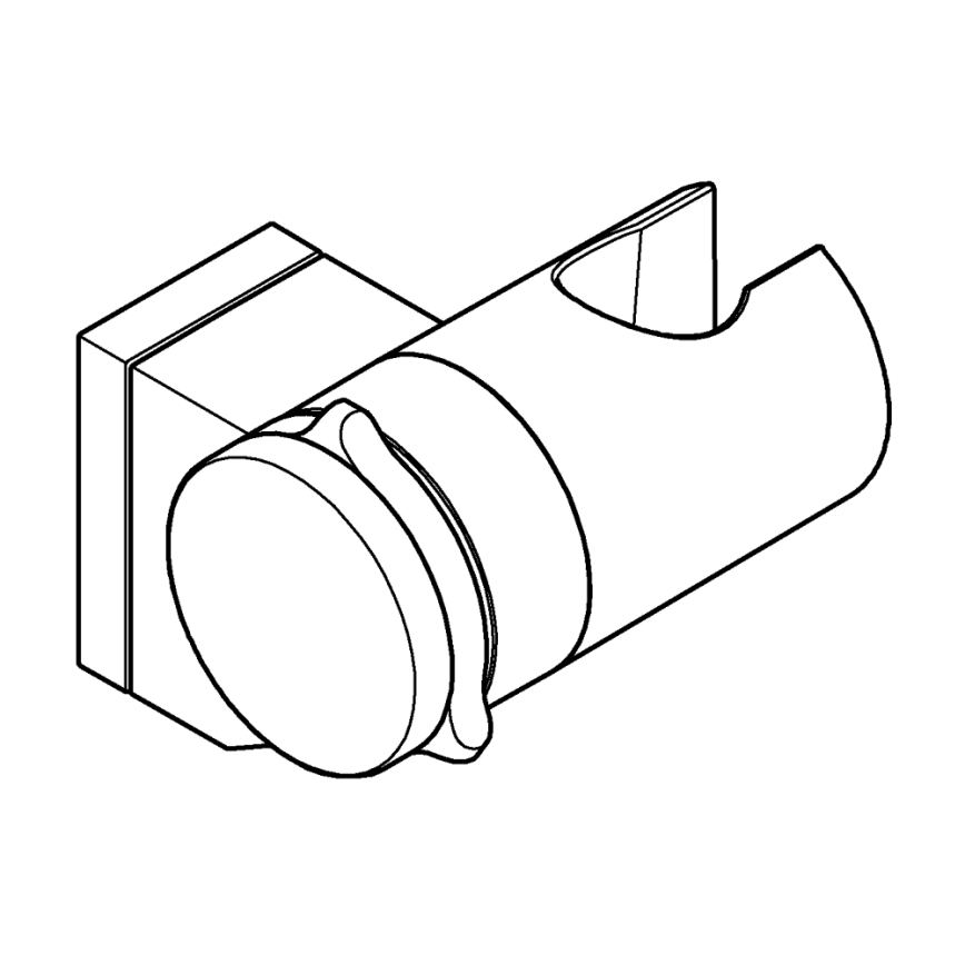 GROHE 261832431 - Nástenný držiak sprchy VITALIO UNIVERSAL čierny
