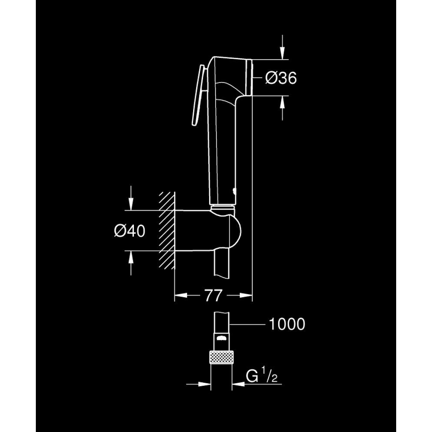GROHE 26352000 - Ručná sprcha TEMPESTA-F TRIGGER SPRAY 30 36 mm lesklý chróm