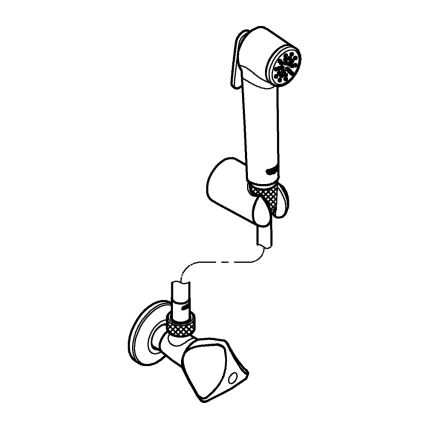 GROHE 26357000 - Nástenná sada s rohovým ventilom, lesklý chróm