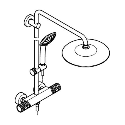 GROHE 26403KF2 - Tušni sistem VITALIO JOY 260 črn