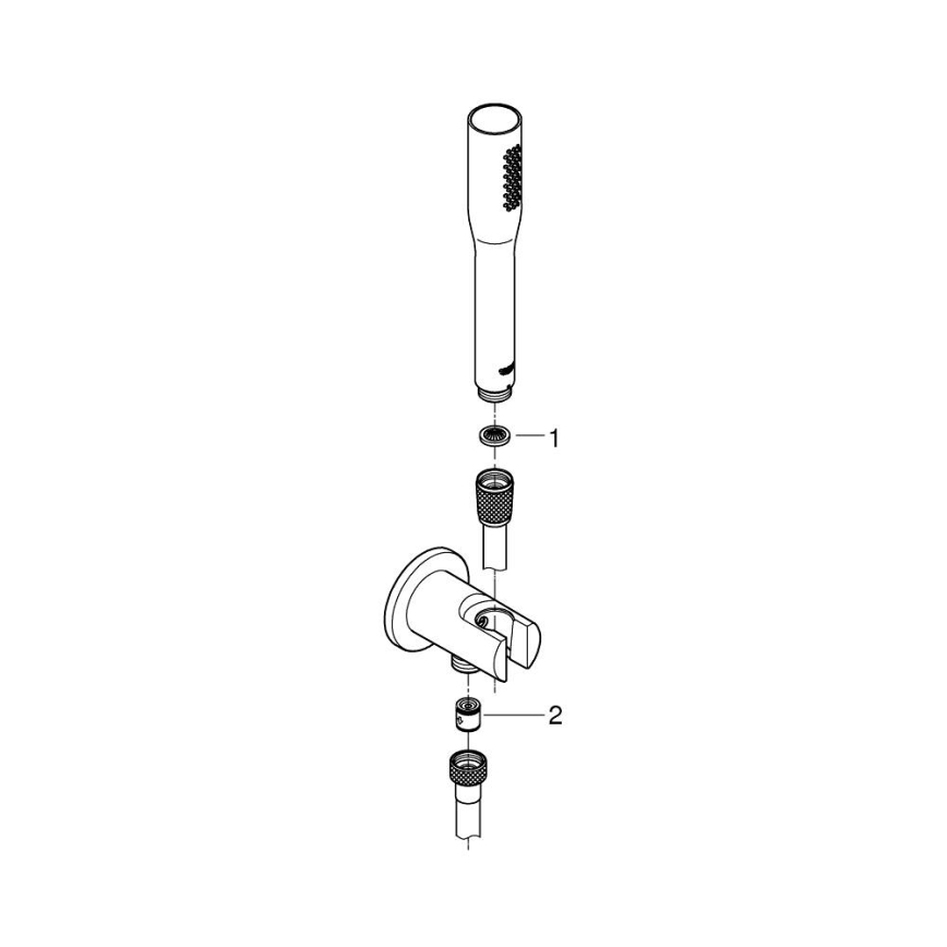 GROHE 26404000 - Ručná sprcha STICK s hadicou a držiakom lesklý chróm
