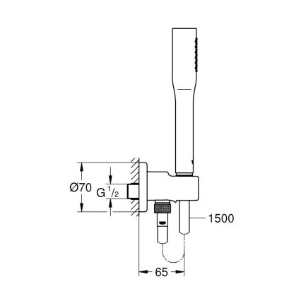 GROHE 26404000 - Ručná sprcha STICK s hadicou a držiakom lesklý chróm