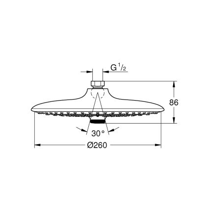 GROHE 26456000 - Sprchová hlavica EUPHORIA O 260 mm v lesklom chrómovom prevedení