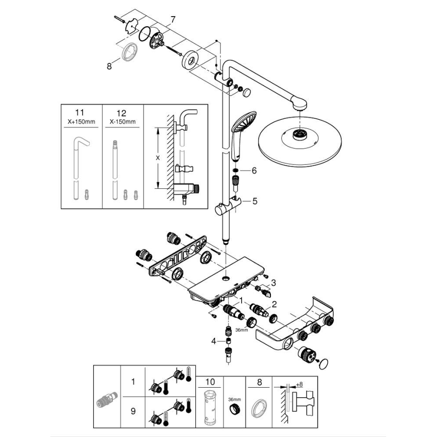 GROHE 26507000 - Sprchový systém EUPHORIA SMARTCONTROL 310 DUO lesklý chróm
