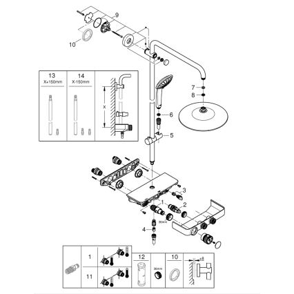 GROHE 26509000 - Sprchový systém EUPHORIA SMARTCONTROL 260 mm lesklý chróm