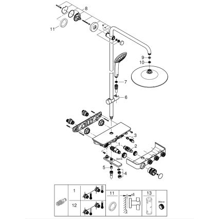 GROHE 26510000 - Sprchový systém EUPHORIA SMARTCONTROL 450 mm, lesklý chróm