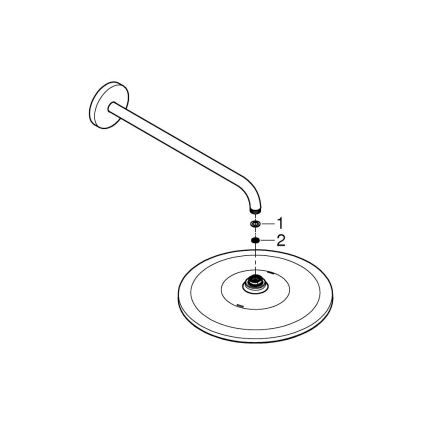GROHE 26558000 - Sada s hlavovou sprchou RAINSHOWER MONO 310, 422 mm, lesklý chróm