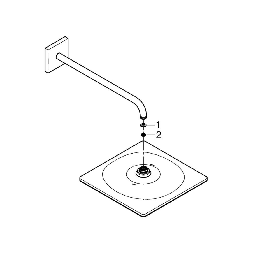 GROHE 26564AL0 - Sada hlavovej sprchy RAINSHOWER MONO 310 CUBE 310 × 310 mm grafit