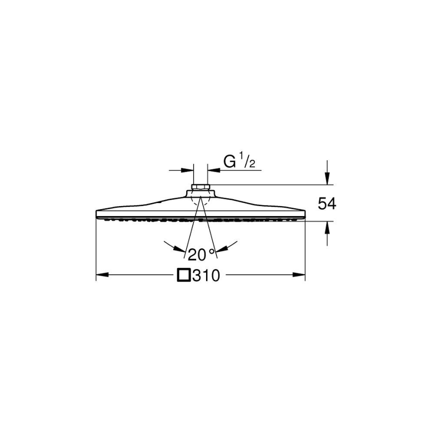 GROHE 26567000 - Sprchová hlavica RAINSHOWER 310 mm lesklý chróm