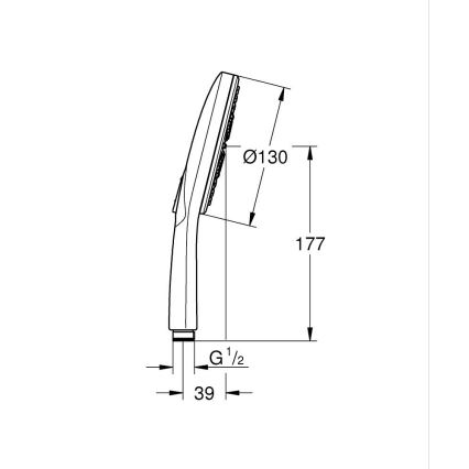 GROHE 26574DA0 - Ručná sprcha RAINSHOWER SMARTACTIVE 130 medená