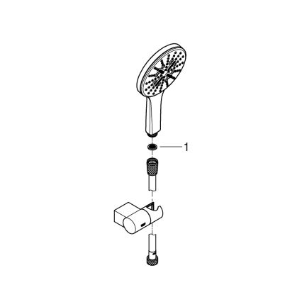 GROHE 26580000 - Sada ručnej sprchy RAINSHOWER SMARTACTIVE 130 1500 mm chróm
