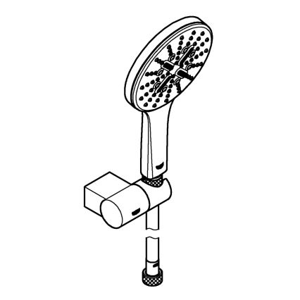 GROHE 26580000 - Sada ručnej sprchy RAINSHOWER SMARTACTIVE 130 1500 mm chróm