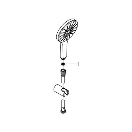 GROHE 26581000 - Montážna sada na stenu RAINSHOWER SMARTACTIVE 130 1500 mm chróm