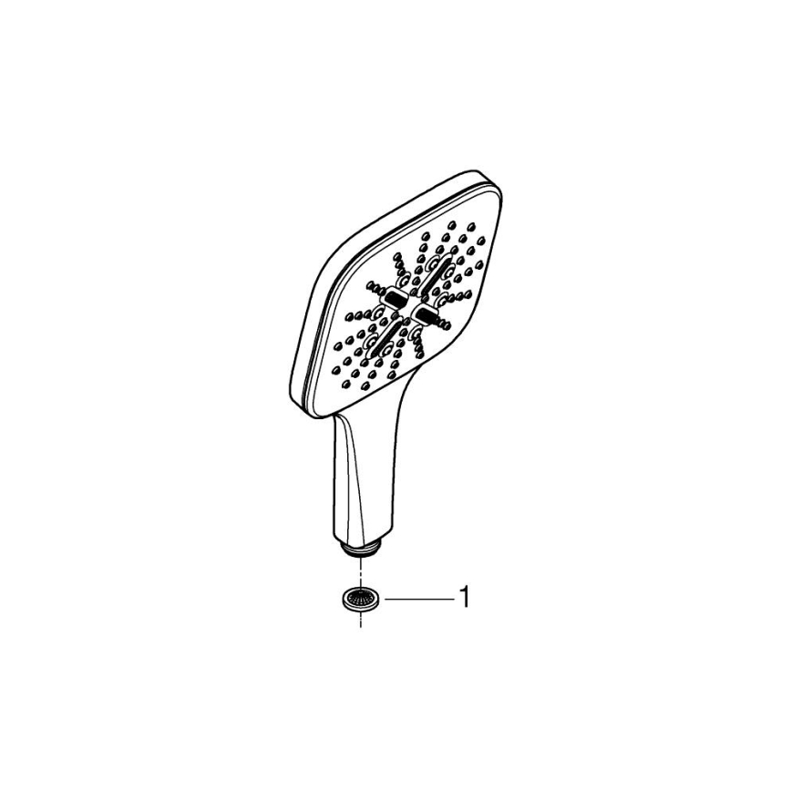 GROHE 26582000 - Ručná sprcha RAINSHOWER SMARTACTIVE 130 CUBE lesklý chróm