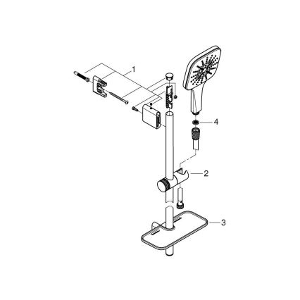 GROHE 26584000 - Sprchová súprava RAINSHOWER SMARTACTIVE 130 CUBE 600 mm chróm