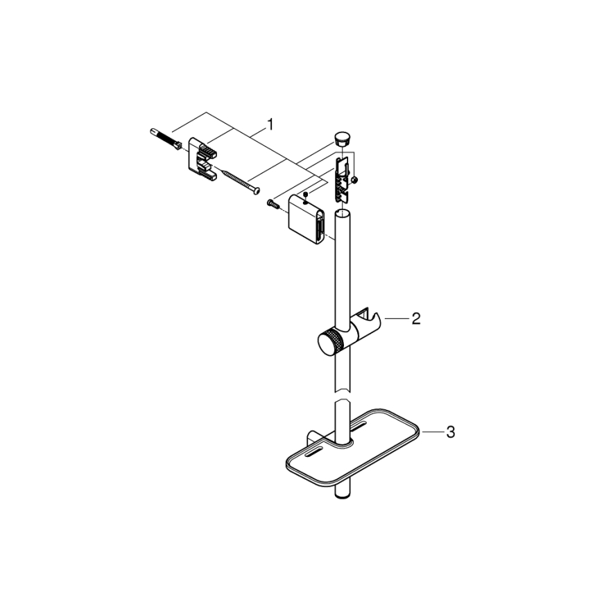 GROHE 26603DC0 - Sprchová tyč RAINSHOWER SMARTACTIVE 900 mm z nehrdzavejúcej ocele