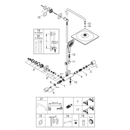 GROHE 26652000 - Sprchový systém RAINSHOWER SMARTACTIVE 310 450 mm lesklý chróm