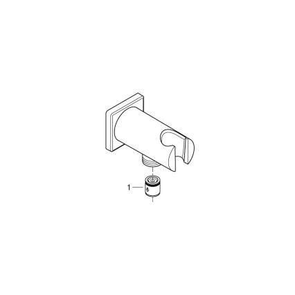 GROHE 26659000 - nástenné pripojenie s držiakom sprchy RAINSHOWER 48 × 48 mm, chróm