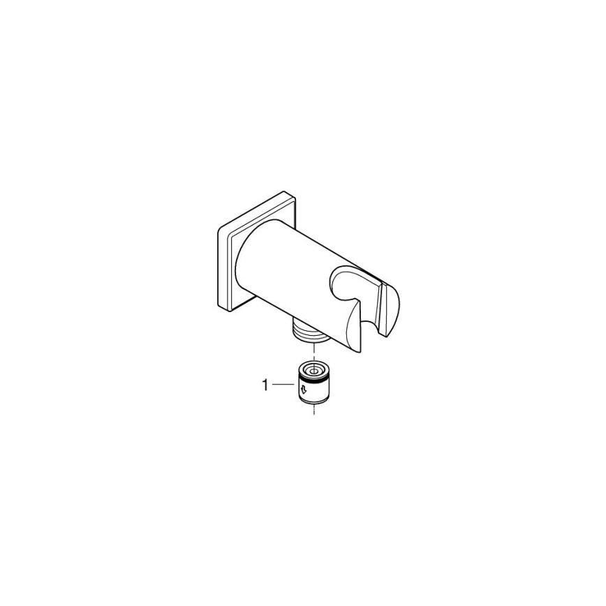 GROHE 26659000 - nástenné pripojenie s držiakom sprchy RAINSHOWER 48 × 48 mm, chróm