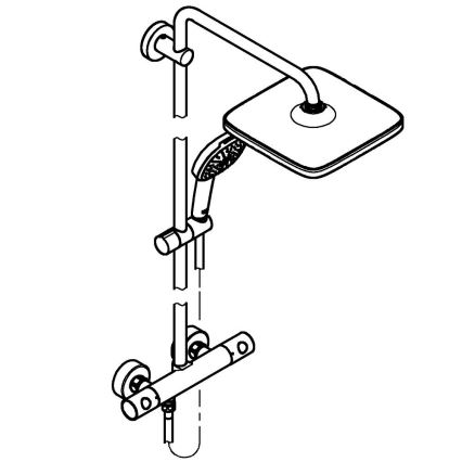 GROHE 26697001 - Sprchový systém VITALIO COMFORT 250 250 × 250 mm lesklý chróm