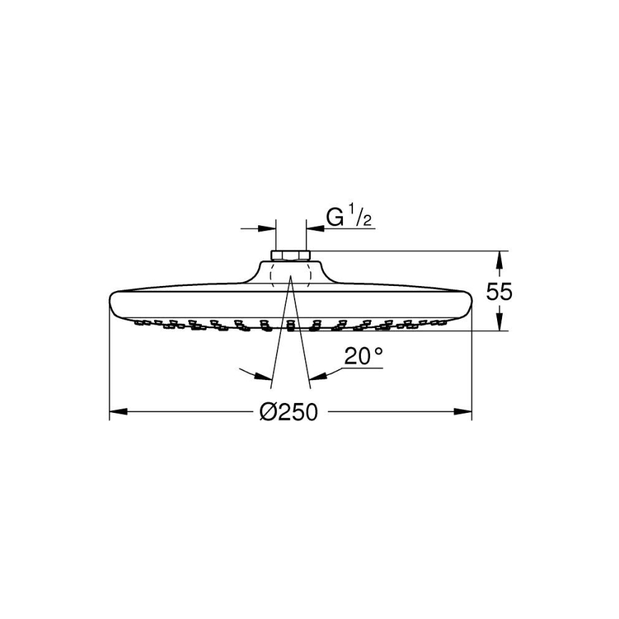 GROHE 26815000 - hlavová sprcha VITALIO START Ø 250 mm, lesklý chróm