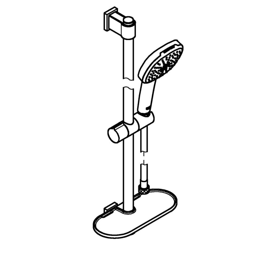 GROHE 26929001 - Sprchový set VITALIO COMFORT 110 600 mm lesklý chróm