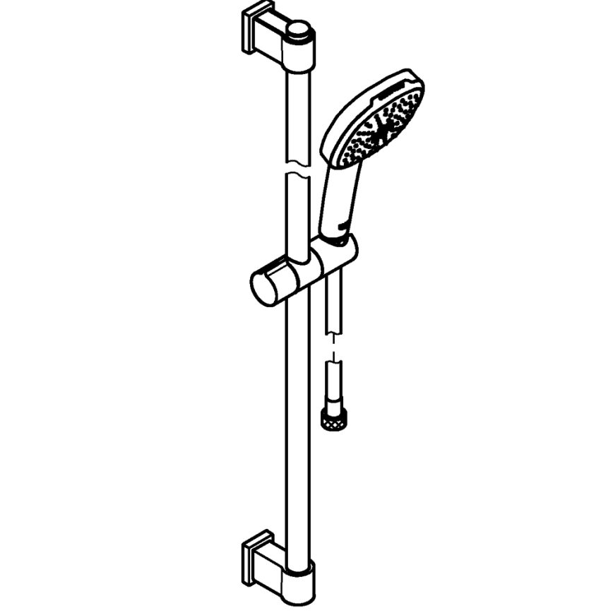 GROHE 269302431 - Sprchový set VITALIO COMFORT 110 900 mm čierny