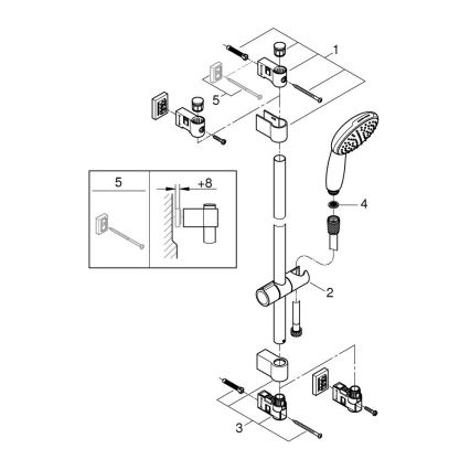 GROHE 26953001 - Sprchová súprava VITALIO START 110 900 mm lesklý chróm