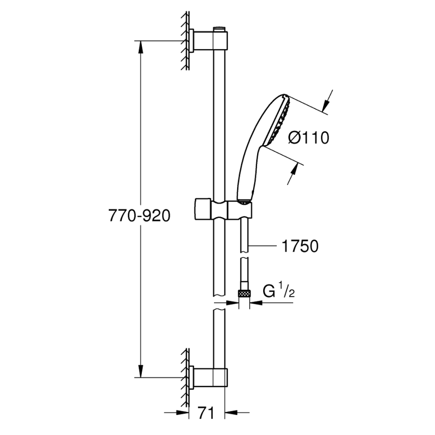 GROHE 26953001 - Sprchová súprava VITALIO START 110 900 mm lesklý chróm