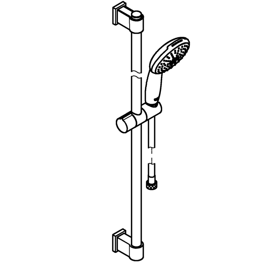 GROHE 26955001 - Sprchový set VITALIO START 110, 900 mm, nerez