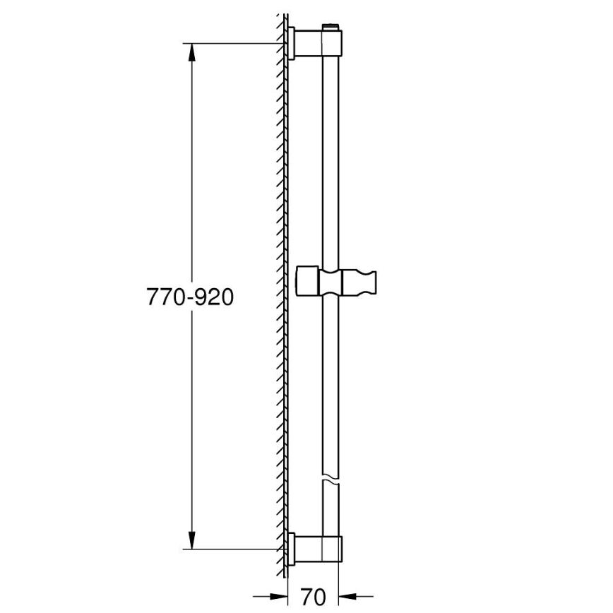 GROHE 26961001 - Sprchová tyč VITALIO UNIVERSAL 900 mm lesklý chróm