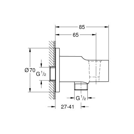 GROHE 26962001 - Nástenné kolienko VITALIO 85 mm lesklý chróm