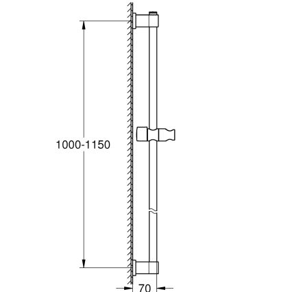 GROHE 26970001 - Sprchová tyč VITALIO UNIVERSAL 1150 mm lesklý chróm