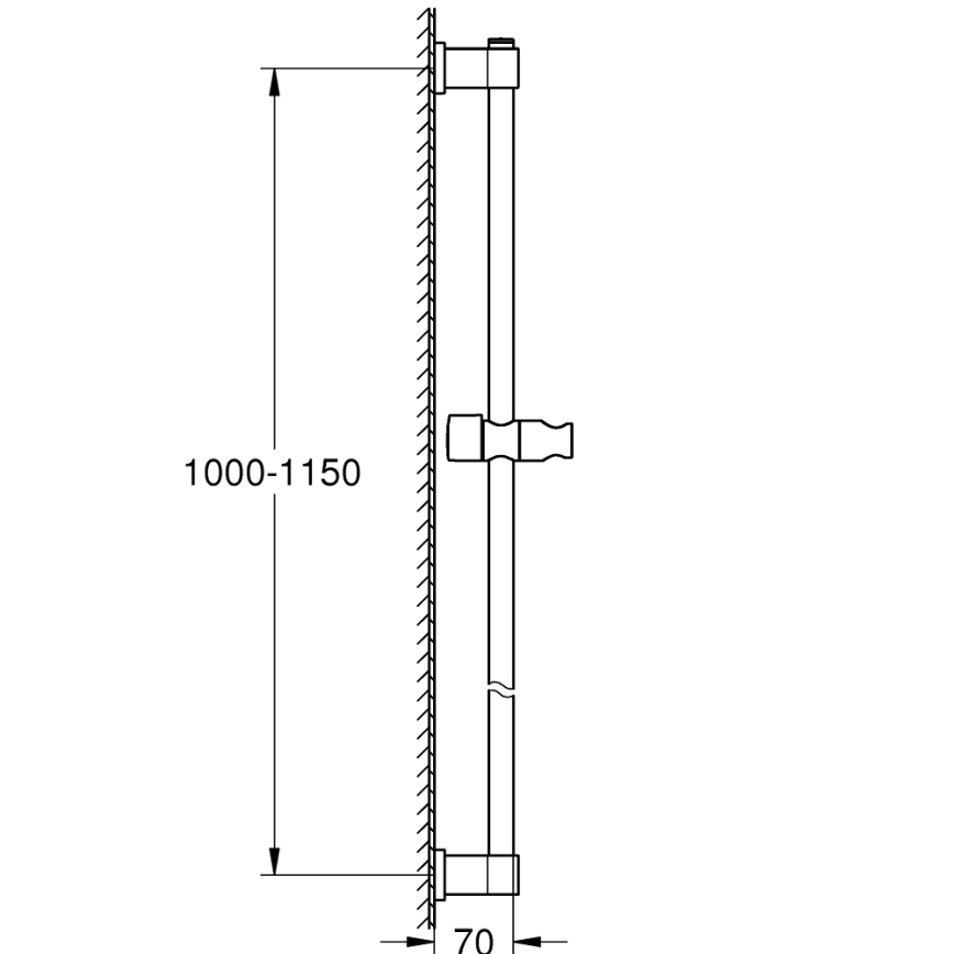 GROHE 26970001 - Sprchová tyč VITALIO UNIVERSAL 1150 mm lesklý chróm