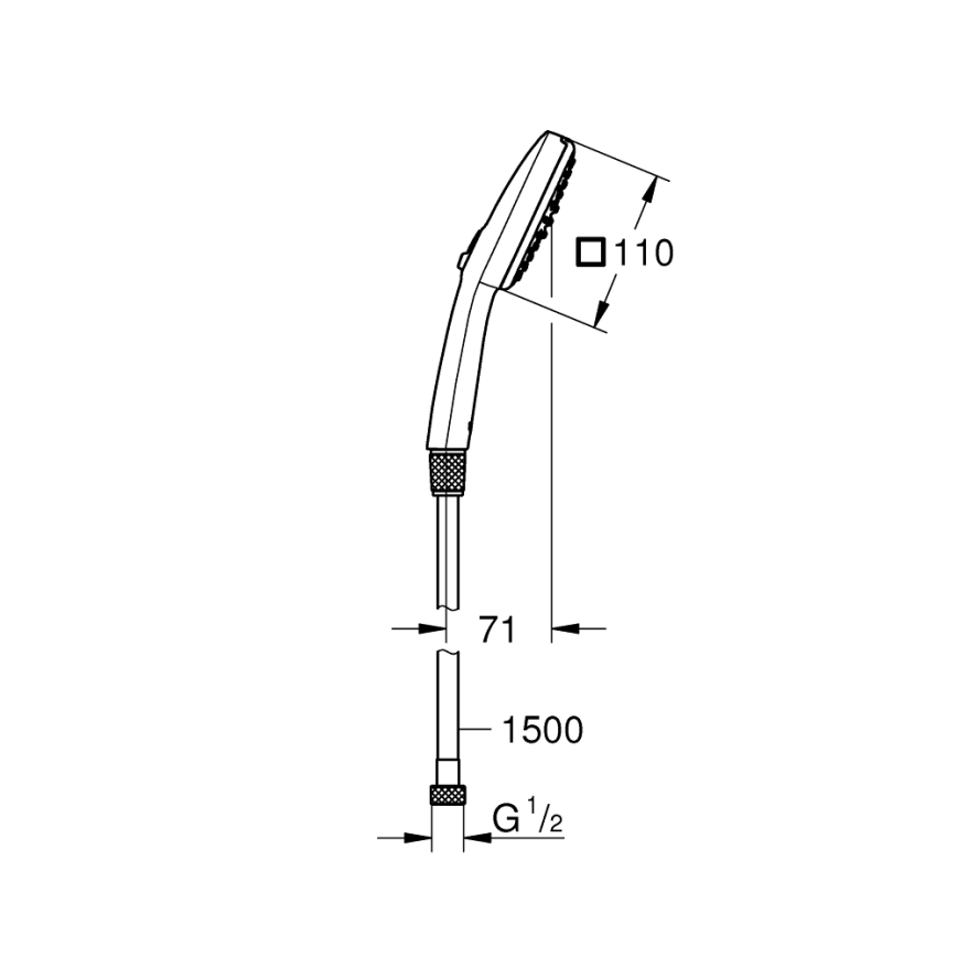 GROHE 26973001 - Ručná sprcha VITALIO COMFORT 110 110 mm lesklý chróm
