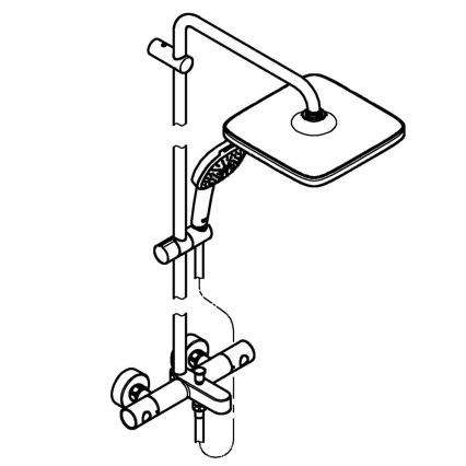 GROHE 269842431 - sprchový systém VITALIO COMFORT 250, 250 × 250 mm, čierny