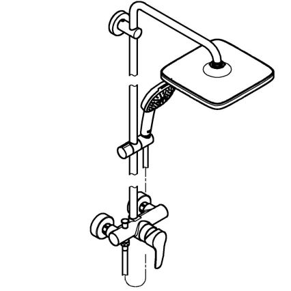 GROHE 26985001 - Sprchový systém VITALIO COMFORT 250, 250 × 250 mm, lesklý chróm