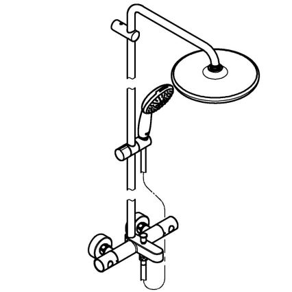 GROHE 269882431 - Sprchový systém VITALIO START SYSTEM 250 390 mm čierna