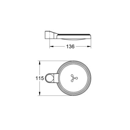 GROHE 27206000 - Miska na mydlo RELEXA pre sprchovú tyč O 22 alebo 25 mm, priehľadná
