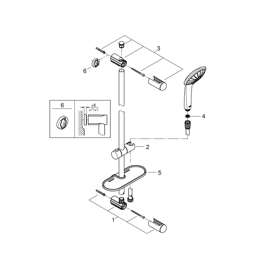 GROHE 27227001 - Sprchová súprava EUPHORIA 900 mm lesklý chróm