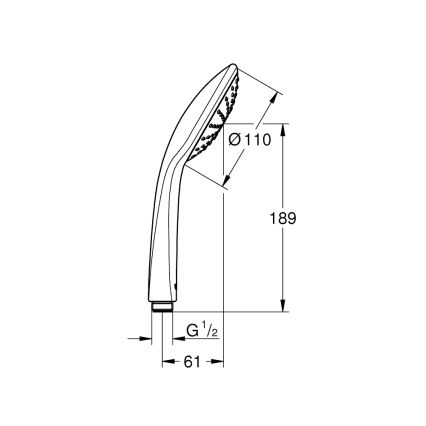 GROHE 27316000 - Ručná sprcha VITALIO JOY 110 mm lesklý chróm