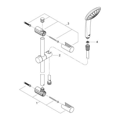GROHE 27322000 - Sprchová súprava VITALIO JOY 600 mm lesklý chróm